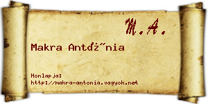 Makra Antónia névjegykártya