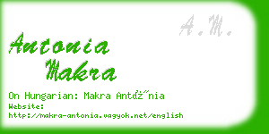 antonia makra business card